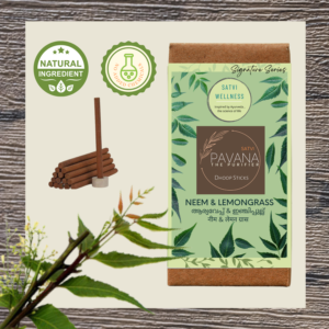 Dhoop sticks prepared from natural Neem and Lemongrass No chemicals used for fragrance 15 Dhoop sticks and 1 stand inside the packet As the product is made from natural materials the color may vary Quality product by Satvi wellness Satvi Pavana Dhoop sticks for fumigation purpose